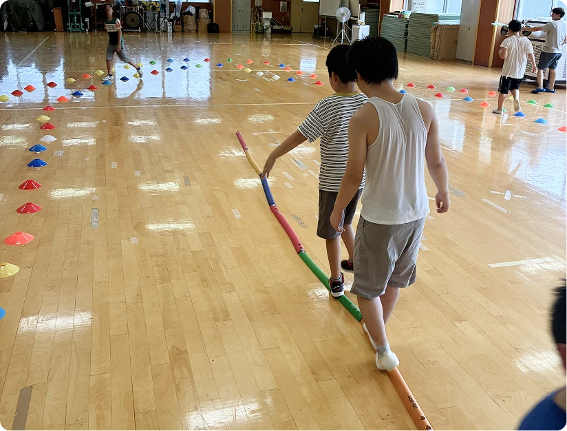 体幹トレーニングの様子